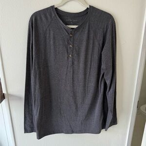 Charcoal Long Sleeve Henley